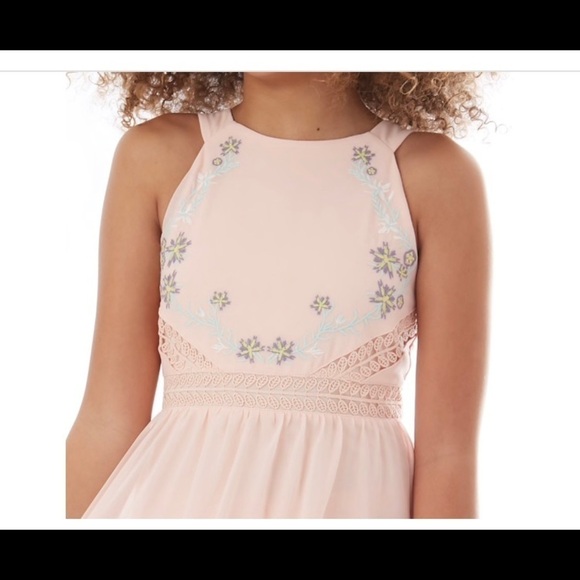 Girls IZ Byer Embellished High-Low Halter dress - Picture 5 of 5